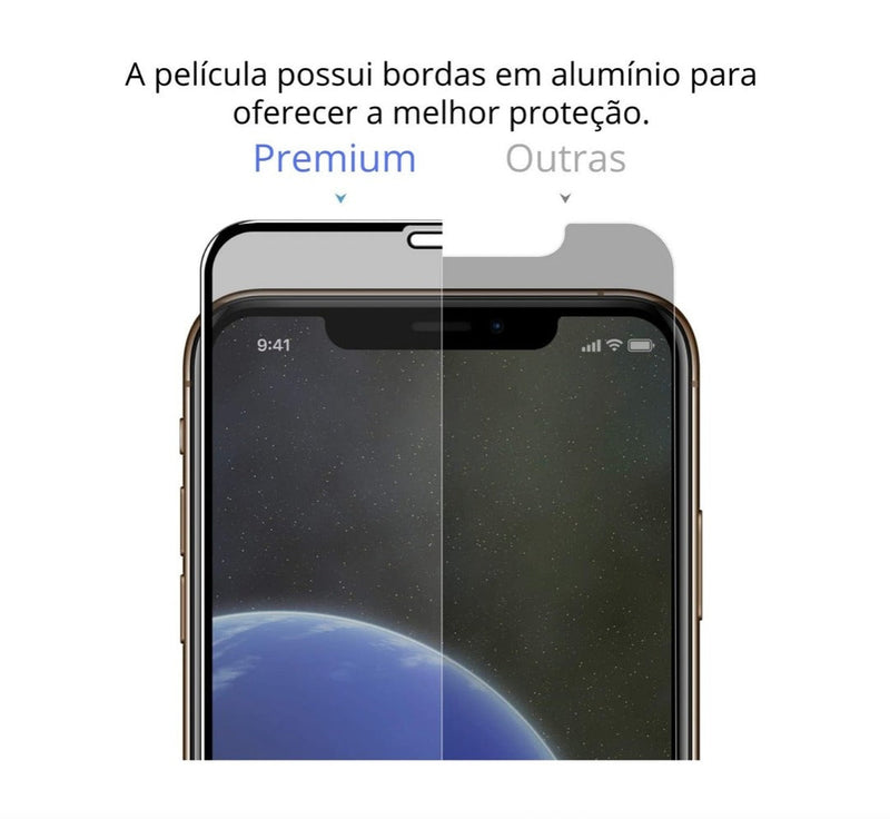 Película 3D Vidro Anti Espião Privacidade iPhone