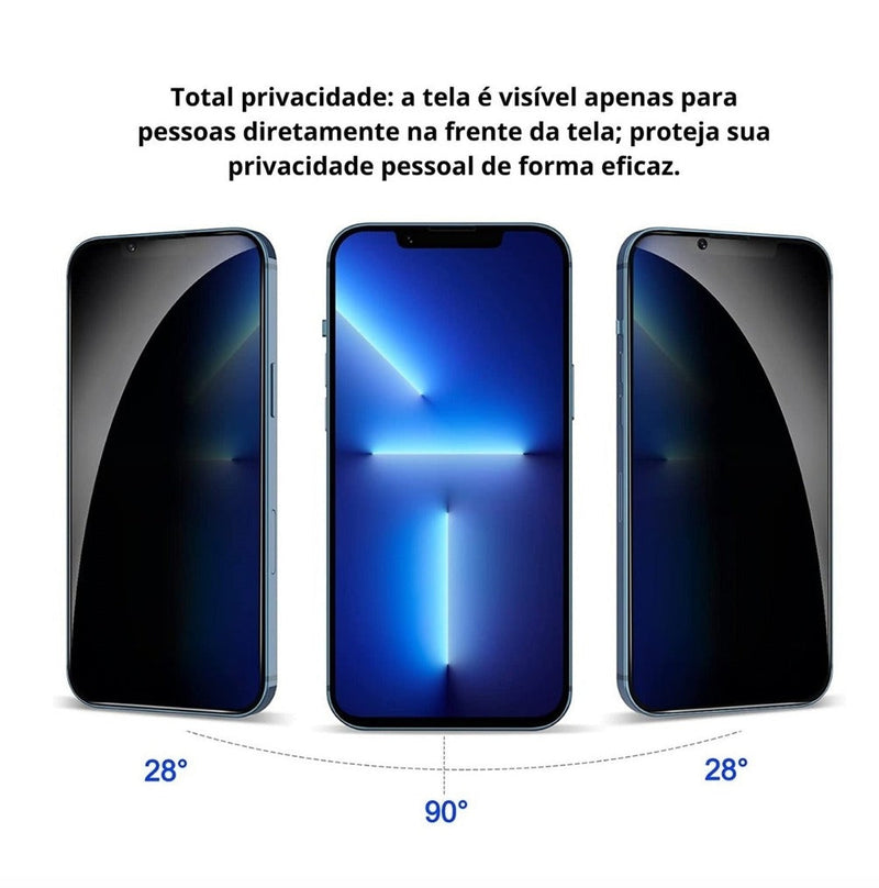 Película 3D Vidro Anti Espião Privacidade iPhone