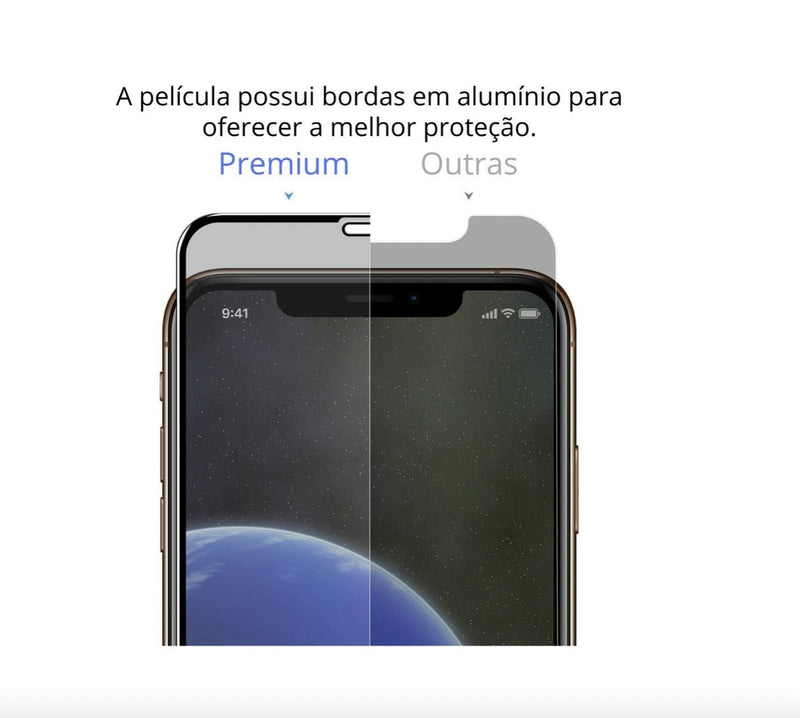 Película 3D Vidro Anti Espião Privacidade iPhone